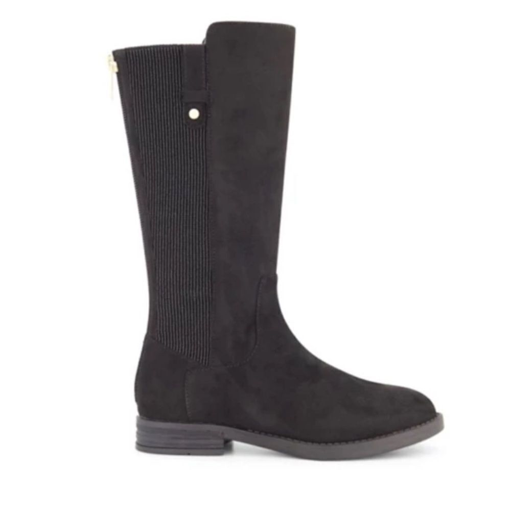 Kenneth Cole Big Girls' Kelly Stretch Boots Black size 1 New in Box